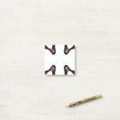 Whimsical Pinguine in den Ecken Noten Post-it Klebezettel (Auf Schreibtisch)