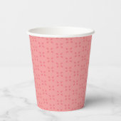 Whimsical Pink Apple Seed Pattern Baby Dusche Pappbecher (Rückseite)