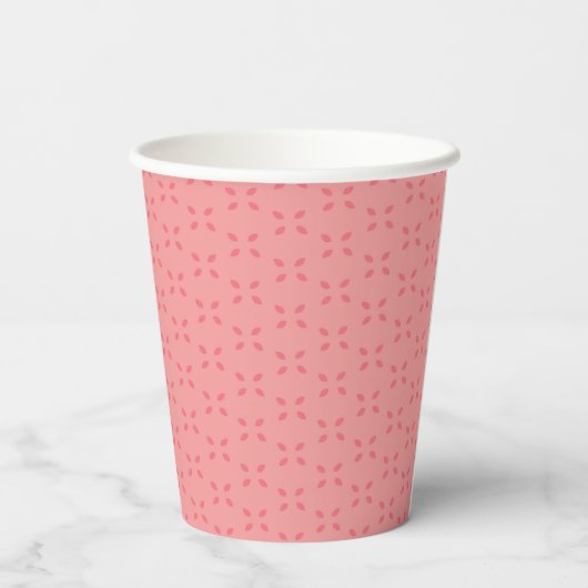 Whimsical Pink Apple Seed Pattern Baby Dusche Pappbecher (Rückseite)