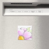 Whimsical Pink Aquarellblume Magnet (In Situ (Geschirrspüler))