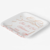 Whimsical Pink Ballerina Two Tu Niedlich 2. Geburt Pappteller (Gewinkelt)