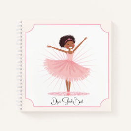 Whimsical Pink Ballet Dancer Notizblock