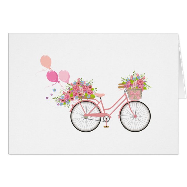 Whimsical Pink Bicycle (Vorderseite (Horizontal))