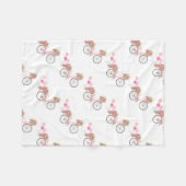 Whimsical Pink Bicycle Fleecedecke (Vorderseite (Horizontal))