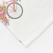 Whimsical Pink Bicycle Fleecedecke (Ecke)