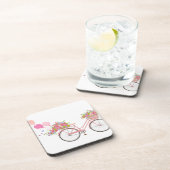 Whimsical Pink Bicycle Getränkeuntersetzer (Rechte Seite)