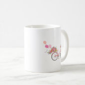 Whimsical Pink Bicycle Kaffeetasse (VorderseiteRechts)