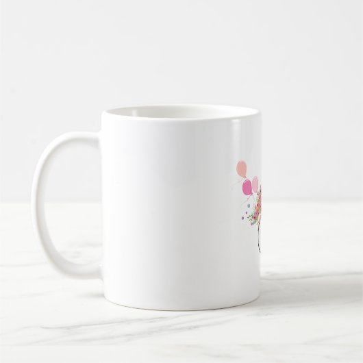 Whimsical Pink Bicycle Kaffeetasse (Links)