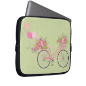 Whimsical Pink Bicycle Laptopschutzhülle (Vorne Rechts)