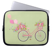 Whimsical Pink Bicycle Laptopschutzhülle (Vorderseite)