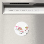 Whimsical Pink Bicycle Magnet (In Situ (Geschirrspüler))