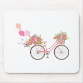 Whimsical Pink Bicycle Mousepad (Vorne)