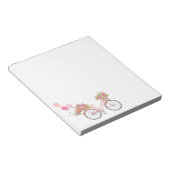 Whimsical Pink Bicycle Notizblock (angewinkelt)