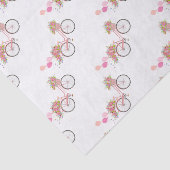Whimsical Pink Bicycle Seidenpapier (Ausschnitt)