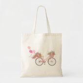 Whimsical Pink Bicycle Tragetasche (Vorne)