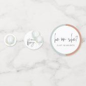 Whimsical Pink & Blue Balloon Gender Reveal Konfetti (Vorderseiten)