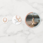 Whimsical Pink & Blue Balloon Gender Reveal Konfetti (Rückseiten)