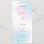 Whimsical Pink Blue Wasserfarben Pastellfarben Hoc Programm (Vorne/Hinten)