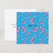 Whimsical Pink Blume Danke Postcard (Vorne/Hinten)