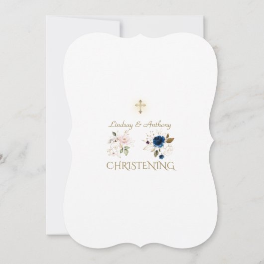 Whimsical Pink Blush Gold Floral Twins Weihnachten Einladung (Rückseite)