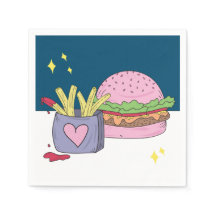Whimsical Pink Burger and Fries Birthday Party