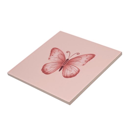   Whimsical Pink Butterfly  Fliese (Seite)