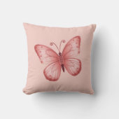 Whimsical Pink Butterfly Kissen (Vorderseite)