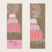 Whimsical Pink Cake Danke Gastgeschenk Hochzeit Ta (Vorne & Hinten)