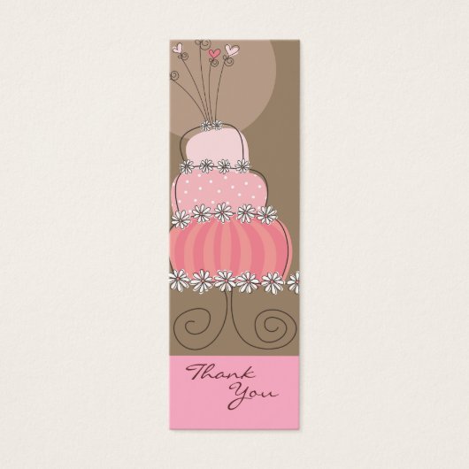 Whimsical Pink Cake Danke Gastgeschenk Hochzeit Ta (Vorderseite)