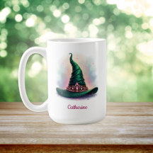 Whimsical Pink Crown & Green Hexenhut