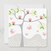 Whimsical Pink Cupcakes Tree Sweet Girl's Geburtst Einladung (Vorderseite)