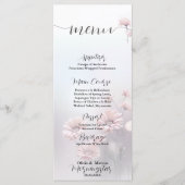 Whimsical Pink Daisies Menükarte (Vorderseite)