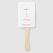 Whimsical Pink Doodle Wedding Program Fächer (Vorderseite)