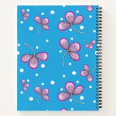 Whimsical Pink Drei-Petal-Notebook Notizblock (Rückseite)
