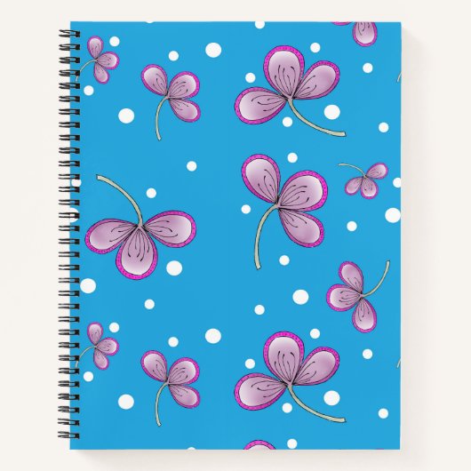 Whimsical Pink Drei-Petal-Notebook Notizblock (Vorderseite)