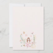 Whimsical Pink Fairy Erster Geburtstag 1. Geburtst Einladung (Rückseite)