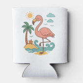 Whimsical Pink Flamingo Dosenkühler (Rückseite)