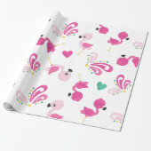 Whimsical Pink Flamingo Muster Geschenkpapier (Ungerollt)