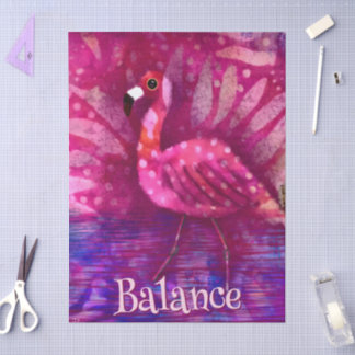 Whimsical Pink Flamingo Personalisierte Decoupage Seidenpapier