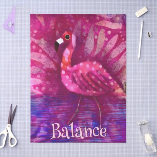 Whimsical Pink Flamingo Personalisierte Decoupage Seidenpapier (Basteln)