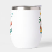 Whimsical Pink Flamingo Wine Tumbler (Links)