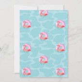 Whimsical Pink Flamingos Pool Schwimmbad Sommer Einladung (Rückseite)