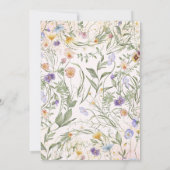 Whimsical Pink Floral Fairy First Garden Birthday  Einladung (Rückseite)