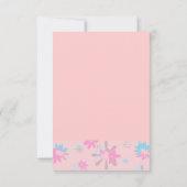 Whimsical Pink Floral Geburtstag Einladung (Rückseite)