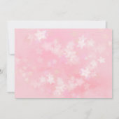 Whimsical Pink Floral Mairy 1. Geburtstag Einladung (Rückseite)