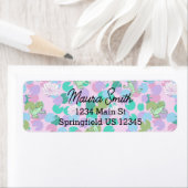 Whimsical Pink Frogs cute return address (Insitu)