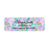 Whimsical Pink Frogs cute return address (Vorne)