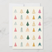 Whimsical Pink & Green Christmas Tree Baby Shower Einladung (Rückseite)