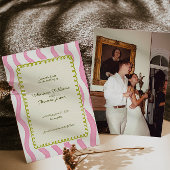 Whimsical Pink & Green Wedding Save the Date Einladung