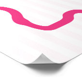 Whimsical Pink Hand Drawn Wedding Welcome Poster (Ecke)